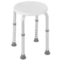 Produktbild: Duschhocker, Badhocker, Duschstuhl mit Rutschfesten Gummifüßen, Stabil, Leichter, 8-Fach Höhenverstellbar (36-54 cm), für ältere Senioren, Behinderte, Schwangere
