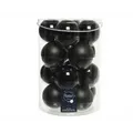 Produktbild: Christbaumkugeln Schwarz Ø 8 cm  - Set 16 Stück Glas glänzend & matt – elegante