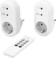 Produktbild: Hama 2er-Set Funksteckdose mit Fernbedienung, weiß (00223581)