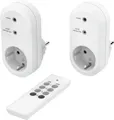 Produktbild: Funksteckdosen Set 2+1 mit Fernbedienung 3500W innen IP20 weiß Hama 223581