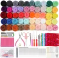 Produktbild: Bamru 50 Farben Nadelfilz Set, Filz Set, Trockenfilzen Set, Nadelfilz