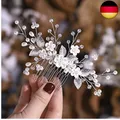 Produktbild: Edary Braut Hochzeit Haarkämme Kristall Blume Braut Kopfschmuck Perlen