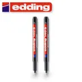 Produktbild: Edding 140 S Faserstift schwarz permanent Folienschreiber Marker 0,3mm 2 Stück