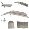 Produktbild: WORHAN Mobil Schwellenrampe Variable Höhenverstellung Ladeplattform Stufenrampen Rollstuhlrampe Alu Aluminium Rampe Türschwellenrampe TR127
