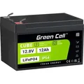Produktbild: Green Cell LFPGC12V12AH UPS battery Lithium Iron Phosphate (LiFePO4) 12.8 V 12 Ah - Schwarz/Grün
