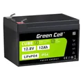 Produktbild: Green Cell Akku 12Ah 12.8V 153.6Wh Lithium-Eisen-Phosphat Batterie Akku, Flachstecker