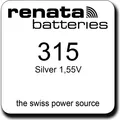 Produktbild: Watch Renata 315 Uhrenbatterie SR716SW 0 % Mercury 1,55 V Battery 1er Blister