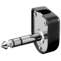 Produktbild: Klinke Stereo Winkel Stecker Reparaturstecker 6,3mm zum löten Mikrofon Kopfhörer