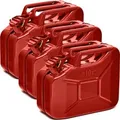 Produktbild: BW Kraftstoffkanister Metall Benzinkanister 3x 10 Liter Rot RAL 3000 TÜV-geprüft und UN-Zulassung Made in Europe