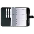 Produktbild: bind Terminplaner Standard A6 Lederimitat schwarz Druckknopf Einlagen Register