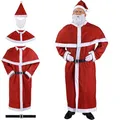 Produktbild: Detex® Weihnachtsmann Kostüm 5tlg. Set Nikolaus Anzug Erwachsenen Santa Claus Cosplay Verkleidung Einheitsgröße M - XXL