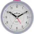 Produktbild: ATRIUM Wecker Analog Quarz weiß hellblau A260-15 ohne Ticken mit Licht