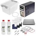 Produktbild: Tifoo Eloxal-Starter-Set (mit 10 A Netzteil) - Eloxalanlage - Selber eloxieren – Set mit 3 Eloxalfarben + Zubehör - Farbig eloxieren - Eloxier-Maschine