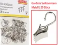 Produktbild: Gardinia Seilklammern nickel, 20-er Pack  Zubehör