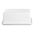 Produktbild: ASA Selection KITCHEN'ART Butterdose mit Deckel Porzellan Weiß gerillt B 15,3 cm