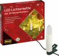 Produktbild: Lichterkette Kerzenlichter 30 LED warmweiß für Innen 16m, Wachsoptik