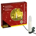Produktbild: Idena 38192 - LED Kerzen Lichterkette mit 30 LEDs in Warmweiß, elfenbeinfarbene Kerzen mit Befestigungs-Klemmen, ca. 16 m, Deko für Innen, Weihnachtsdeko und Beleuchtung für den Weihnachtsbaum