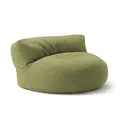 Produktbild: Lumaland Sitzsack Lounge | Sofa-Sitzsack 90 x 50 cm mit Rückenlehne | Flexibler Indoor Beanbag | Ergonomisch & Robust | Mit anpassungsfähiger EPS-Füllung | Waschbarer Bezug [Lime]