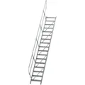 Produktbild: MUNK Treppe 45°  inkl. einen Handlauf, 600mm Stufenbreite, 17 Stufen