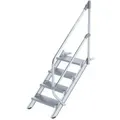 Produktbild: Günzburger Steigtechnik - Treppe 45° Stufenbreite 600 Mm 17 Stufen Aluminium Geriffelt - 600257