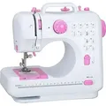 Produktbild: Elektrische Nähmaschine Tragbar Mini-Nähmaschine 2 Geschwindigkeit Mini Reisenähmaschine Nähen Maschine Doppelgewinde Foot Pedal Fusspedal Retoo - Weiß