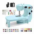 Produktbild: MINI-Nähmaschine, tragbar, mechanisch, 12 Stiche, Zubehör + Gratisartikel