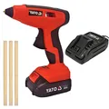 Produktbild: Akku Klebepistole Heissklebepistole 18V Li-Ionen 2,0Ah, max. 200 °C inkl. 3 Klebestifte mit Akku und Ladegerät