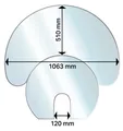 Produktbild: Aduro Glasbodenplatte, Halbmond, 53119, Funkenschutzplatte