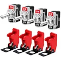 Produktbild: Gebildet 10A/12VDC, 6A/24VDC Kippschalter, EIN/AUS Wippschalter mit Metallhebel, SPST 2-pin Rocker Toggle Switch zum Auto KFZ LKW Boot (4er Pack)