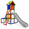 Produktbild: Moveandstic Toni Kletterturm mit Rutsche und Dach Multicolor