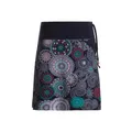 Produktbild: Vishes kurzer Damen-Rock mit Mandalas in schwarz I Größe 2XL (44) I Handgefertigt aus 100% Baumwolle I Rock mit Taschen I Ideal für warme & kalte Monate I Nachhaltige Alternative Bekleidung