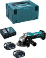 Produktbild: Mini-Winkelschleifer MAKITA DGA452RTJ (2 x 5,0 Ah + DC18RC + MAKPAC 3)