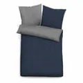 Produktbild: Biberna Wendebettwäsche marine 1x 155x220 cm + 1x 80x80 cm