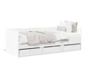 Produktbild: vidaXL Bett, Tagesbett mit Schubladen Weiß 90x200 cm Holzwerkstoff