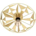 Produktbild: CASTANUELO Wand-/Deckenleuchte Lampe Beleuchtung - H10 x Ø42,5 cm - gold - 1X40W exkl. - IP20 - Gold