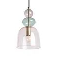Produktbild: LEDKIA LIGHTING - Pendelleuchte Baudelaire | Metall & Glas Design | Einstellbare Länge | E14 Fassung, Rosa, Glas