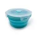 Produktbild: Razatik Camping Faltbare Schüsseln mit deckel, Silikon Faltschüssel Outdoor Faltbare Brotdose Runden Camping küche Schüsseln Picknick Frischhalteboxen (1200ML)