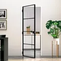 Produktbild: vidaXL Innentür Schwarz 76x201,5 cm Hartglas & Aluminium Schlank