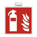 Produktbild: Exacompta 67031E Feuerlöscher Klebeschild 20x20cm Rot-Weiß aus UV-beständigem PVC Hinweisschild Schilder Warnhinweis Sticker Aufkleber Türschild