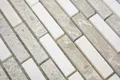 Produktbild: Handmuster Marmor Mosaik Verbund Stein grau weiss Mosaikfliese Wand Fliesenspie