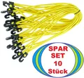 Produktbild: 10x Zelt Planen Spanner 25 cm GELB mit Haken Planenspanner Spann Gummi Spannfix