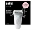 Produktbild: BRAUN Silk-épil 7 7-011 Epilierer, seidig-glatte Haut, Wet&Dry, Weiß/Silber