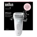 Produktbild: Braun Silk-épil 7 7-011 Nass- und Trocken-Epilierer für Damen, weiß/silber