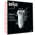 Produktbild: Braun Silk-épil 7 7-011 Epilierer Haarentferner Nass und Trocken weiß/silber