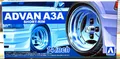 Produktbild: Aoshima 055465 Advan A3A Short Rim 14 Zoll Felgen+ Reifen Liberty Walk 1:24 # 90