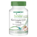 Produktbild: fairvital Coenzym Q10 200mg, 30 Kapseln, HOCHDOSIERT, CoQ10 Ubichinon Kapseln, VEGAN
