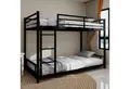 Produktbild: Odikalo Etagenbett Kinderbett Metallbett Hochbett Bettgestell Leiter 90x190cm Schwarz