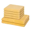 Produktbild: Möve for frottana - 6 teiliges Frottier-Set - Pearl (4 X Handtuch 2 X Duschtuch im Set) - 500 g/m2 - Baumwolle - Walkfrottee - saugstark - weich und flauschig - Maize