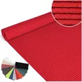 Produktbild: ANRO Schaum-Badematte Antirutschmatte Weichschaummatte Badezimmer Entspannung, Höhe 5 mm, strapazierfähig, Drainage Effekt, Rillen, wasserdurchlässig, rutschhemmend, pflegeleicht, Weich, Rutschfest, Rutschhemmend, Schnelltrockend, mit Drainagelöchern, Modern, Praktisch, PVC, Eckig, Geprägt rot Eckig | 65 cm x 120 cm x 5 mm