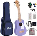 Produktbild: Winzz Ukulele Kinder Sopran, Ukulele Erwachsene Anfänger Set, 21 Zoll, Violett